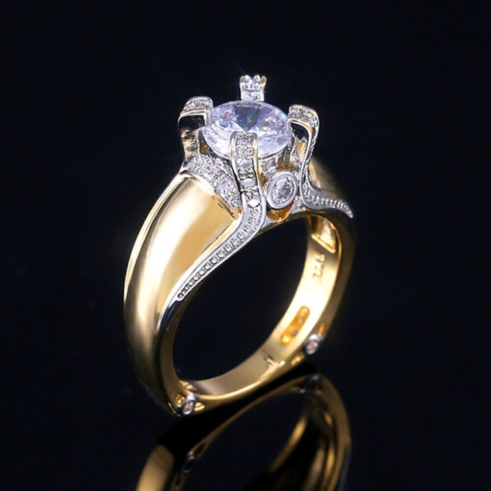 💎Noble Fashion Gemstone Cubic Zircon Chunky Rings for Women, INDN8217 - Picture 3 of 9
